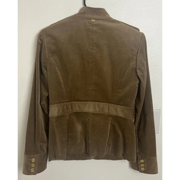 St John Knits Sport Corduroy Fabric Jacket Caramel Size P NWT MSRP $900 - Picture 3 of 16